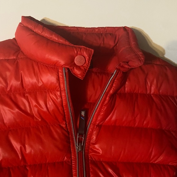 BMW S Women's Duck Down Jacket Size M Red Lightweight Ladies - Picture 4 of 4